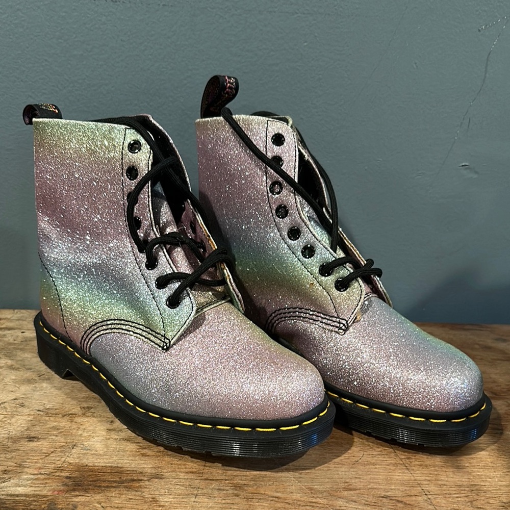 Dr. Martens Purple Black Combat Boots